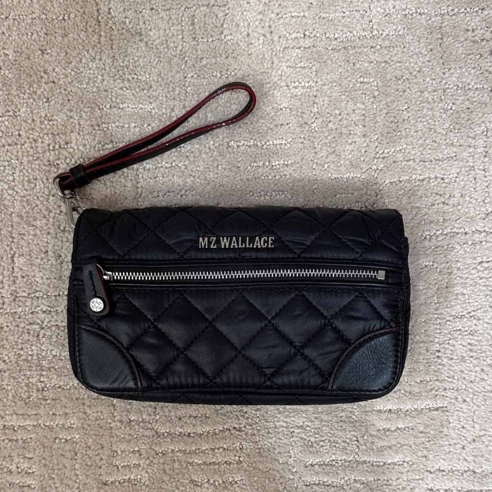 MZ Wallace Black Quilted Clutch